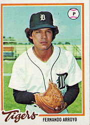 1978 Topps Baseball Cards      607     Fernando Arroyo